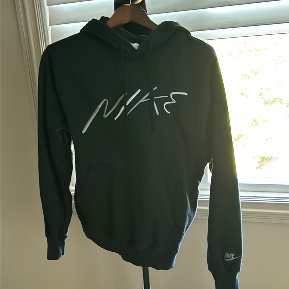 Nike Black Hoodie with White Logo